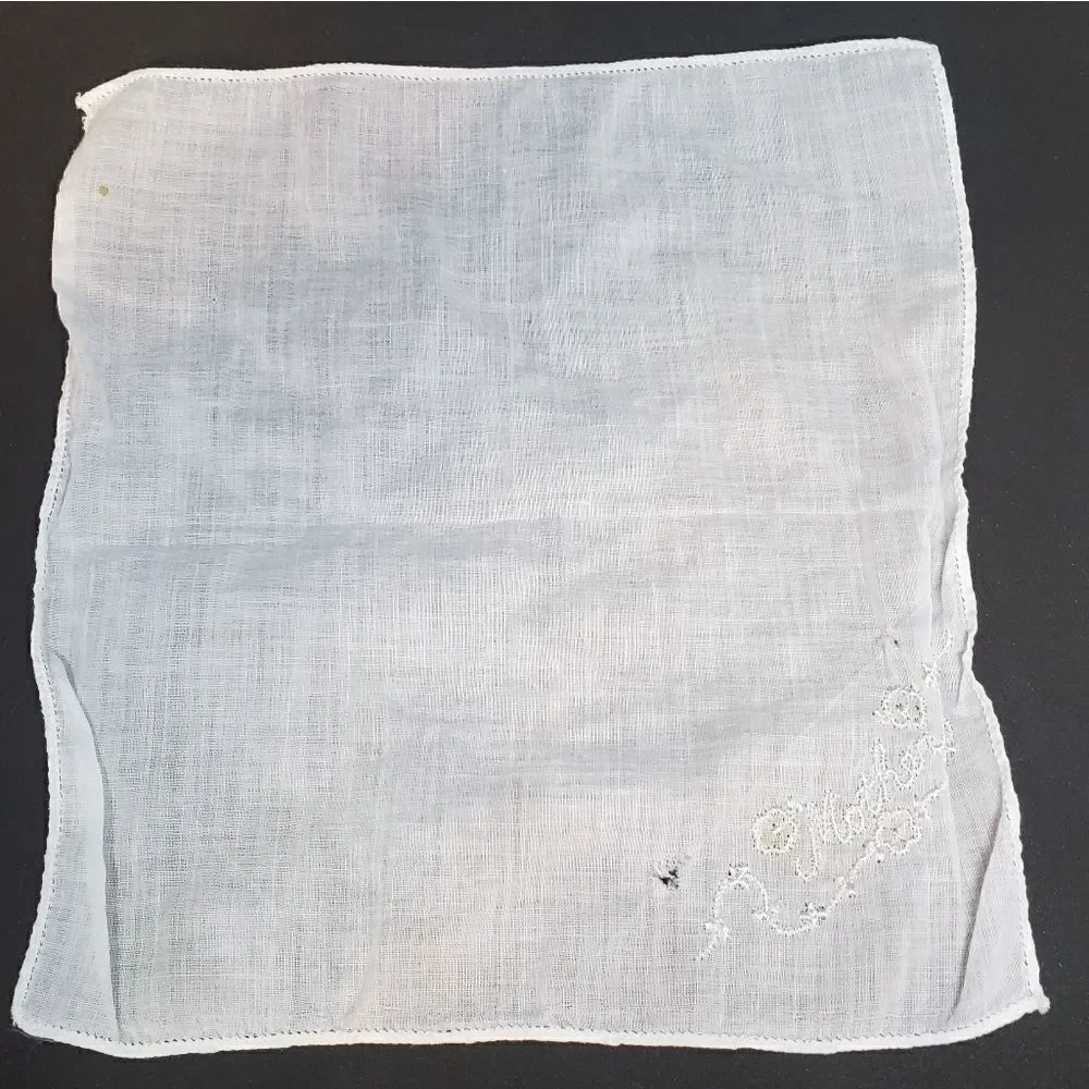 Vintage White Mother Handkerchief